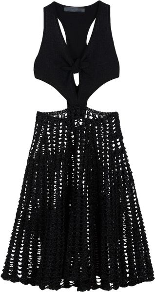 Proenza Schouler Woven Tie Front Dress in Blue - Lyst