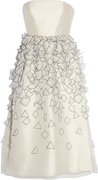 Tibi Appliquéd Silkorganza Dress - Lyst