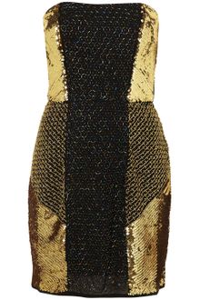 Topshop Hexagon Beaded Bodycon Dress - Lyst