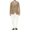 Yves Saint Laurent Collarless Silk Blazer in Beige for Men - Lyst