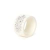 Zeffira Preorder Horn Ring with Swarovski Crystal in White (ivory) - Lyst