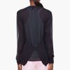 3.1 Phillip Lim Silk Blend Chiffon Back Cardigan in Black - Lyst