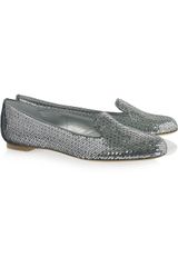 Alexander McQueen Sequined Leather Loafers