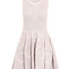 Alexander Mcqueen Barnacle Jacquard Knitted Dress in Beige (white) - Lyst