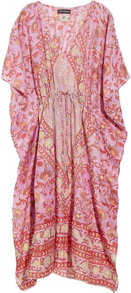  Nootka Printed Cotton and Silk Blend Kaftan 