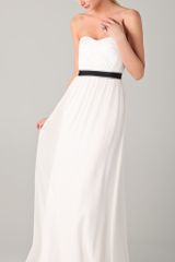 BCBGMAXAZRIA Amber Strapless Cascade Gown