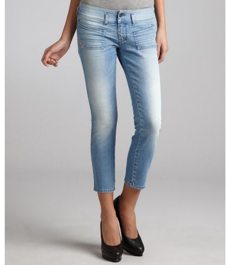 Diesel  Stretch Denim Hushy Skinny Jeans in Blue - Lyst