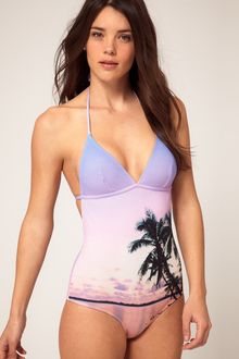 Dolce & Gabbana  Swimsuit with Tropical Print - Lyst