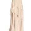 Girl. By Band Of Outsiders Charlotte Silk Georgette Gown in Beige (nude) - Lyst