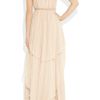 Girl. By Band Of Outsiders Charlotte Silk Georgette Gown in Beige (nude) - Lyst