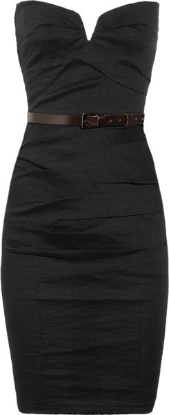 La Petite Salope Strapless Stretch Linen Blend Dress - Lyst