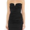 La Petite Salope Strapless Stretch Linen Blend Dress in Black - Lyst