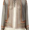 L'agence Lagence Band Collar Blouse Gold Geo Print in Multicolor (gold) - Lyst