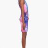 Mcq By Alexander Mcqueen Fireworks Print Drape Dress in Purple (multicolor) - Lyst