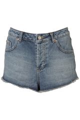 Moto Bleach High Waist Hotpants