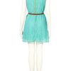Topshop Belted Lace Dress By Rare in Blue (aqua) - Lyst