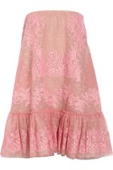 Valentino Strapless Aline Lace Dress