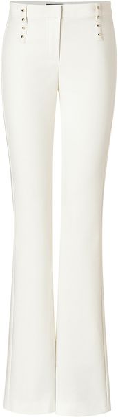 Versace Stud Detailed Flared Pants in White (ivory) - Lyst