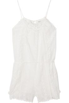 Zimmermann Devoted Broderie Anglaise Cotton Playsuit - Lyst