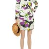 Antik Batik Printed Texturedcotton Dress in White - Lyst