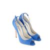Brian Atwood Peep Toe Sandals  in Blue (moss) - Lyst