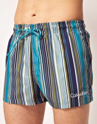   Striped Swim Shorts 