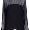 Gucci Sheer Panel Top in Black - Lyst