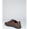 Gucci Cocoa Leather Oslo Web Logo Lace Up Sneakers in Brown (cocoa) - Lyst