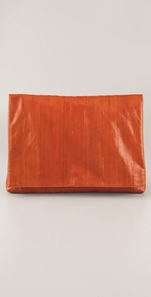 Thakoon Large Fold Over Clutch in Orange - Lyst
