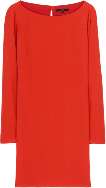 Tibi Slit Back Shift Dress in Red - Lyst