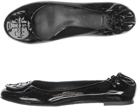 Tory Burch Reva Leather Shoes in Black - Lyst