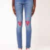 Asos Skinny Jeans With Heart Knee Print 4 in Blue (vintageblue) - Lyst