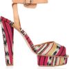 Carven Printed Jacquard Platform Sandals in Multicolor (multicolored) - Lyst