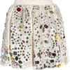 Dolce & Gabbana Crystal Embellished Jacquard Skirt in Multicolor (ivory) - Lyst