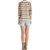 Etoile Isabel Marant Striped Crochet Long Sleeve Sweater in Beige (noir) - Lyst