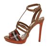 Michael Kors Snake print strap sandal in Brown (2) - Lyst