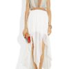 Willow Asymmetric Beadedoverlay Silk Dress in White - Lyst