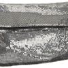 Bcbgeneration Bcbgmaxazria Metal Mesh Foldover Clutch in Silver - Lyst