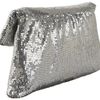 Bcbgeneration Bcbgmaxazria Metal Mesh Foldover Clutch in Silver - Lyst