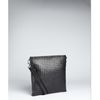 Bottega Veneta Intrecciato Leather Canvas Strap Crossbody Bag in Black for Men - Lyst