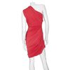 Halston Heritage One Shoulder Ruched Jersey Dress in Red (poppy) - Lyst