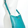 Longchamp Roseau Croc Embossed Crossbody Bag in Blue (turquoise) - Lyst