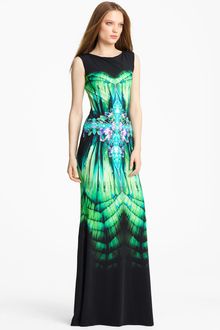 Roberto Cavalli Geometric Print Jersey Gown - Lyst