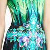 Roberto Cavalli Geometric Print Jersey Gown in Black (black green) - Lyst