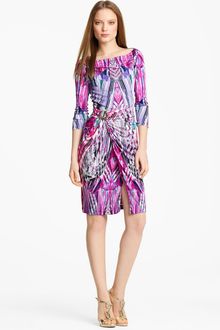 Roberto Cavalli Geometric Print Jersey Dress - Lyst