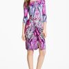 Roberto Cavalli Geometric Print Jersey Dress in Purple (magenta white) - Lyst