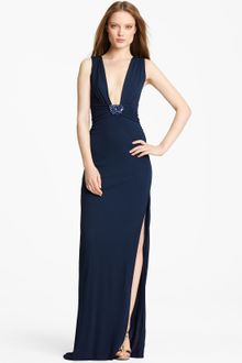 Roberto Cavalli Embellished Jersey Gown - Lyst