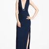 Roberto Cavalli Embellished Jersey Gown in Blue (marine blue) - Lyst