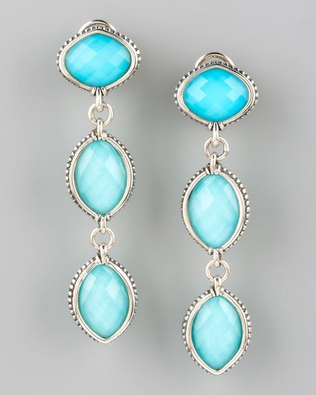 Lagos Venus Doubledrop Earrings in Blue (turquoise) - Lyst