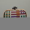 Bottega Veneta Woven Leather Box Clutch in Multicolor (white) - Lyst